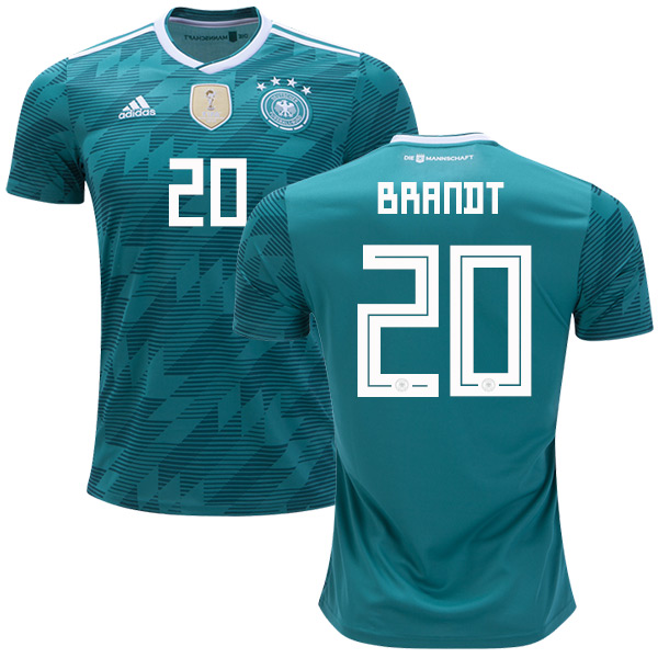 Germany #20 Brandt Away Kid Soccer Country Jersey